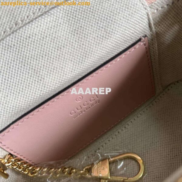 Replica Gucci 723770 GG Matelassé Top Handle Mini Bag Light Pink 10