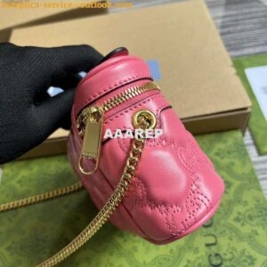 Replica Gucci 723770 GG Matelassé Top Handle Mini Bag Pink 2