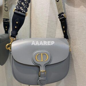 Replica Dior Large Bobby Bag Grey Box Calfskin M9320U