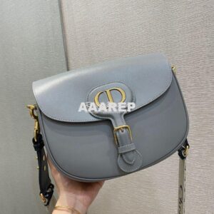 Replica Dior Large Bobby Bag Grey Box Calfskin M9320U 2