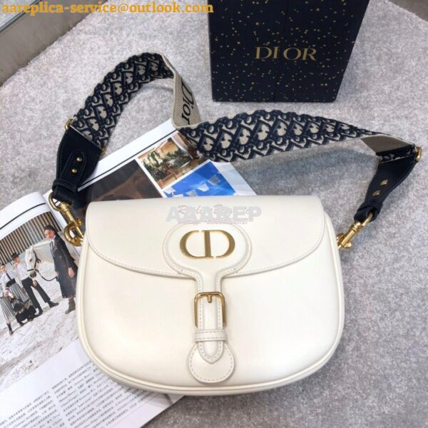 Replica Dior Large Bobby Bag Latte Box Calfskin M9320U 5