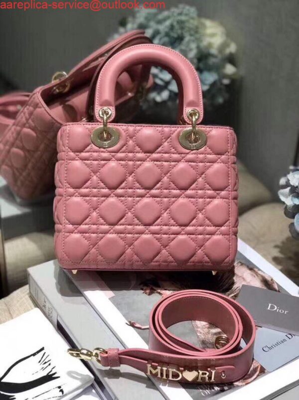 Replica Dior Small Lady My ABCDior Bag Lambskin M0538 Pink 3