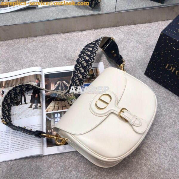 Replica Dior Large Bobby Bag Latte Box Calfskin M9320U 7