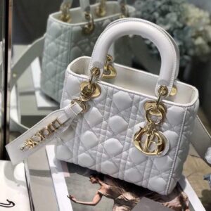 Replica Dior Small Lady My ABCDior Bag Lambskin M0538 White