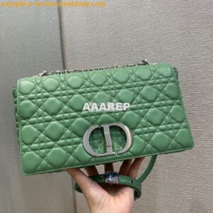 Replica Dior Large Caro Bag Soft Cannage Calfskin M9243 Avocado Green