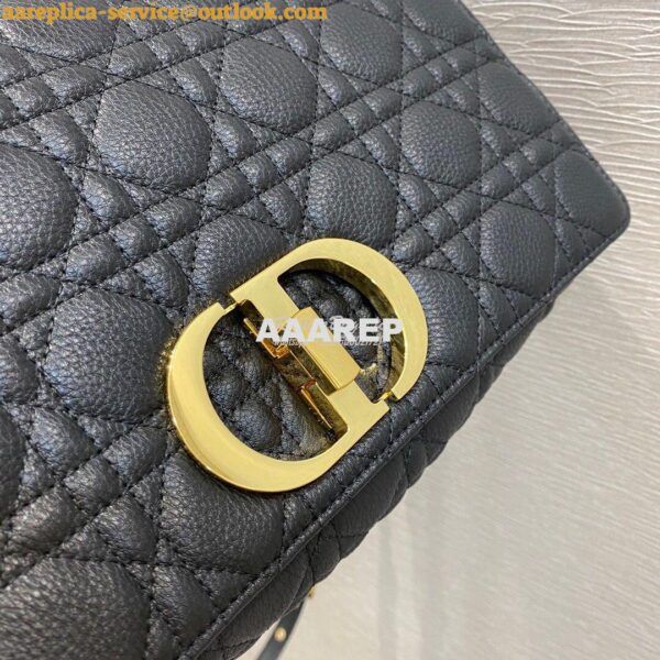 Replica Dior Large Caro Bag Soft Cannage Calfskin M9243 Black 7