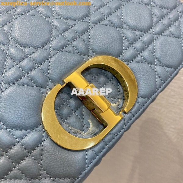 Replica Dior Large Caro Bag Soft Cannage Calfskin M9243 Cloud Blue 5