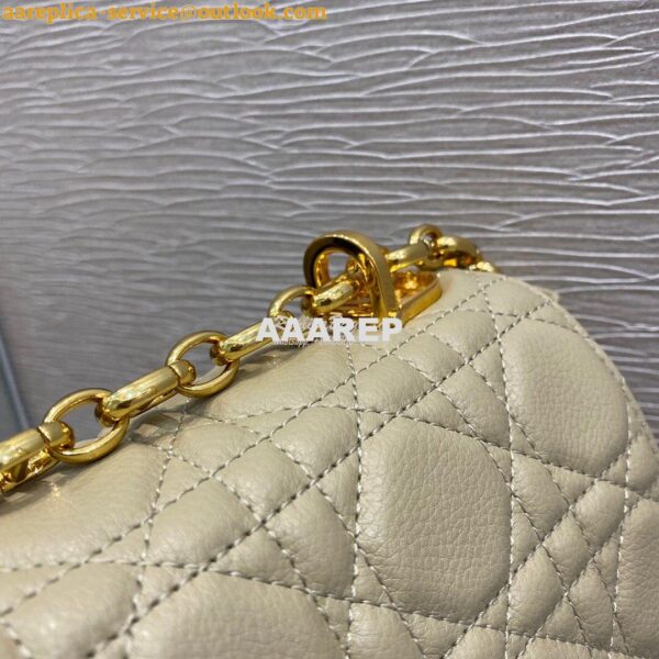 Replica Dior Large Caro Bag Soft Cannage Calfskin M9243 Nude 8