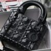 Replica Dior M0505 Mini Dior Lady Bag Black Cannage Calfskin Gold