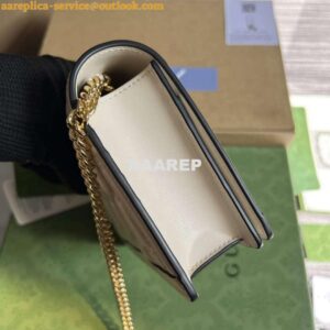 Replica Gucci 723787 GG Matelassé Chain Wallet White 2