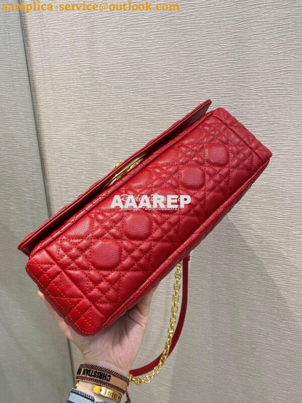 Replica Dior Large Caro Bag Soft Cannage Calfskin M9243 Red 11