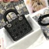 Replica Dior M0505 Mini Dior Lady Bag Black Cannage lambskin Sliver