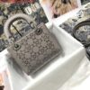 Replica Dior M0505 Mini Dior Lady Bag Gray Cannage Lambskin