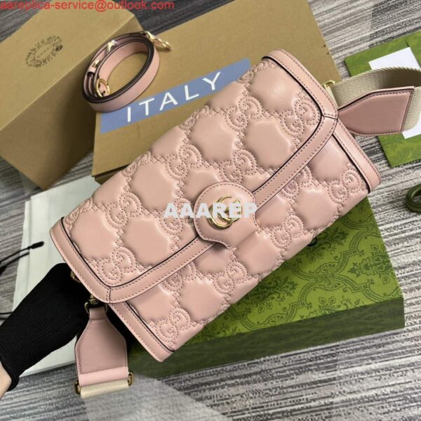 Replica Gucci 724529 GG Matelassé Small Bag Pink 5