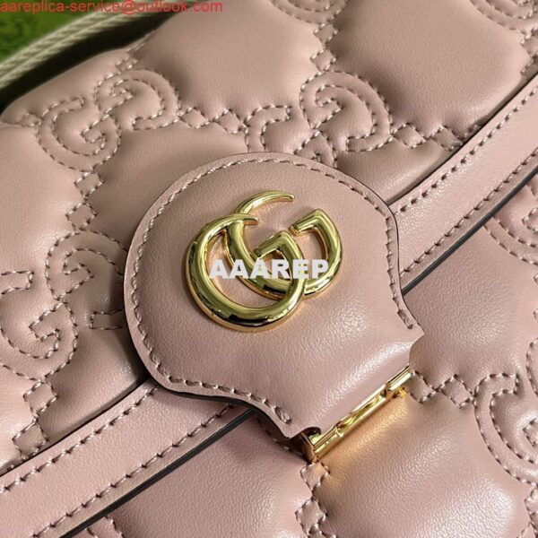 Replica Gucci 724529 GG Matelassé Small Bag Pink 6