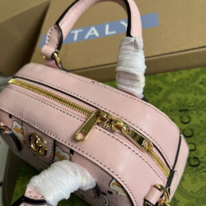 Replica Gucci 724606 Ophidia GG animal print mini bag light pink