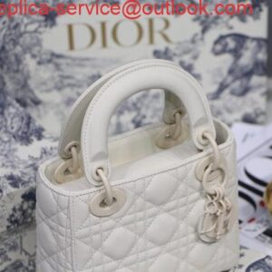 Replica Dior M0505 Mini Dior Lady Bag Latte Cannage lambskin