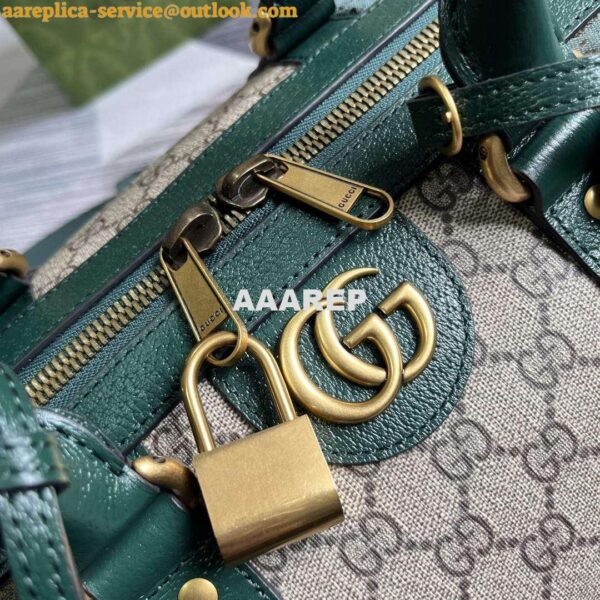 Replica Gucci 724642 Mini GG Canvas Small Duffle Bag Green 6