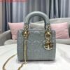 Replica Dior M0505 Mini Dior Lady Bag Latte Cannage lambskin