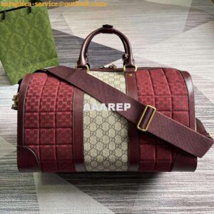 Replica Gucci 724642 Mini GG Canvas Small Duffle Bag Red