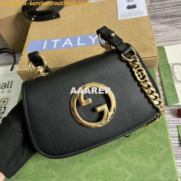 Replica Gucci 724645 Gucci Blondie Mini Shoulder Bag Black 5