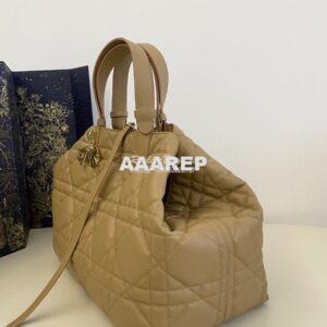 Replica Dior Large Toujours Bag in Macrocannage Calfskin M2820O Tan 2