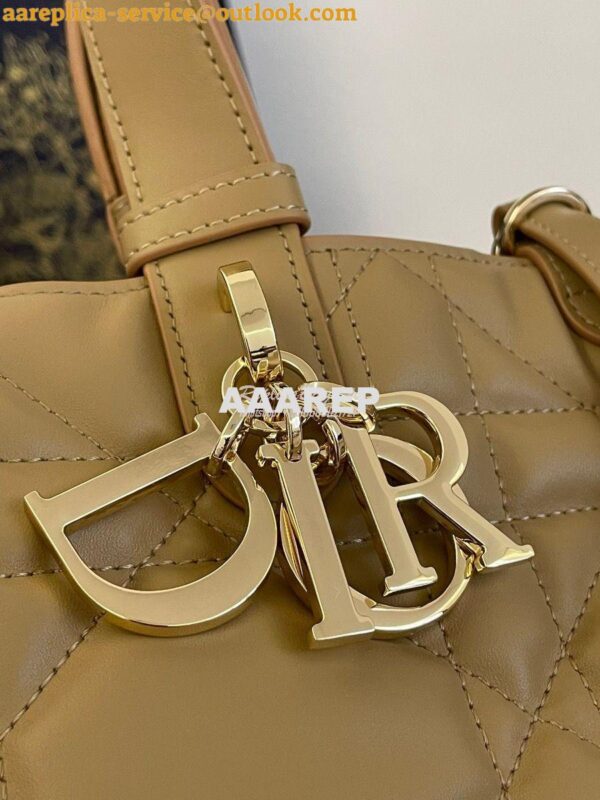 Replica Dior Large Toujours Bag in Macrocannage Calfskin M2820O Tan 5