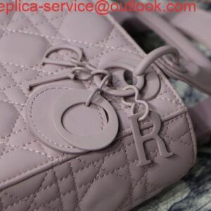 Replica Dior M0505 Mini Dior Lady Bag Pink Cannage Lambskin