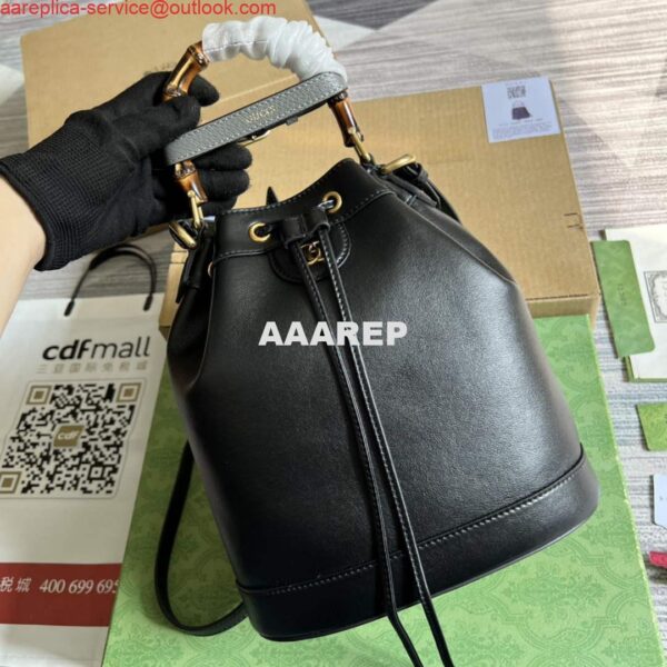 Replica Gucci 724652 Diana Small Bucket Bag Black 5