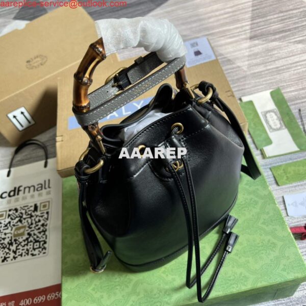 Replica Gucci 724652 Diana Small Bucket Bag Black 8