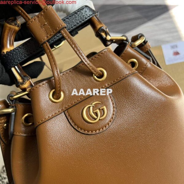 Replica Gucci 724652 Diana Small Bucket Bag Brown 6