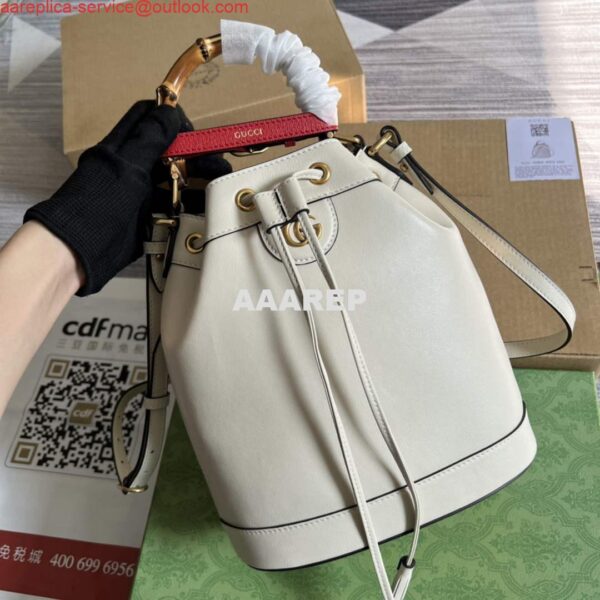 Replica Gucci 724652 Diana Small Bucket Bag White 5