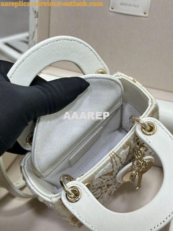 Replica Dior Limited Edition Micro Lady Dior Bag Lambskin and Satin Be 11