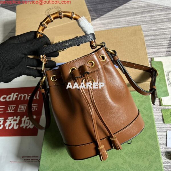 Replica Gucci 724667 Diana Mini Bucket Bag Brown 5