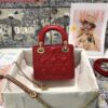 Replica Dior M0505 Mini Dior Lady Bag White Cannage Calfskin with Diamond Motif 2