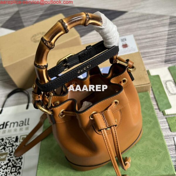 Replica Gucci 724667 Diana Mini Bucket Bag Light Brown 5