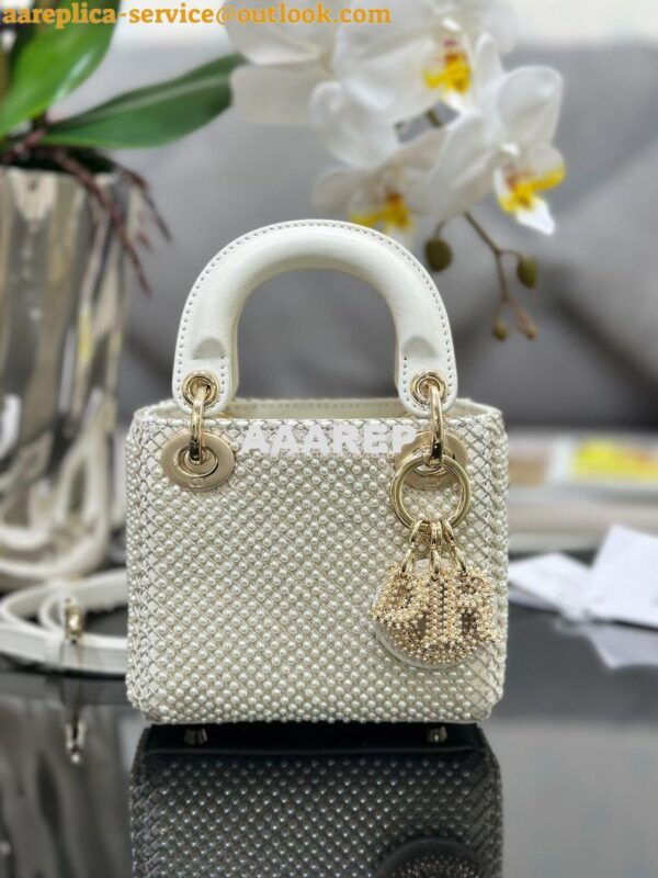 Replica Dior Limited Edition Micro Lady Dior Bag Mini Pearl Embroidery 3