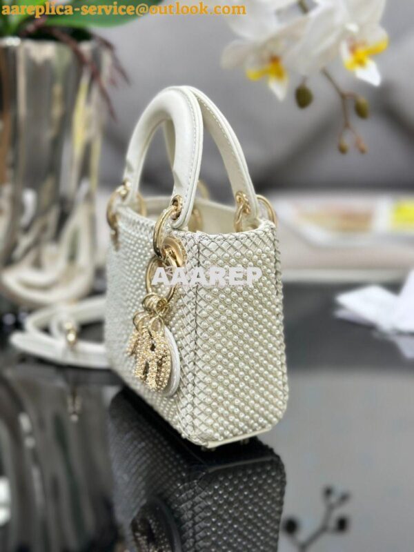 Replica Dior Limited Edition Micro Lady Dior Bag Mini Pearl Embroidery 4