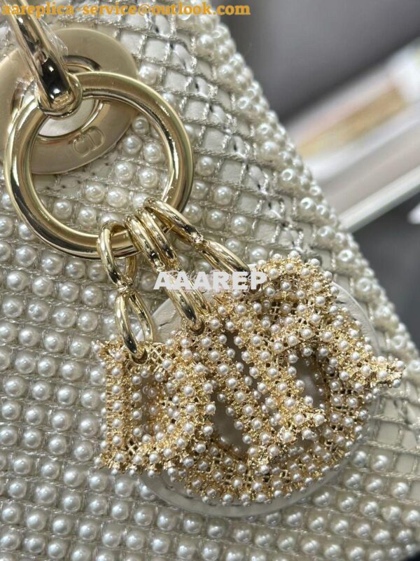 Replica Dior Limited Edition Micro Lady Dior Bag Mini Pearl Embroidery 5