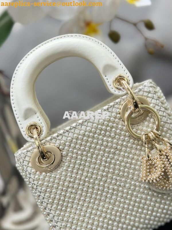 Replica Dior Limited Edition Micro Lady Dior Bag Mini Pearl Embroidery 6