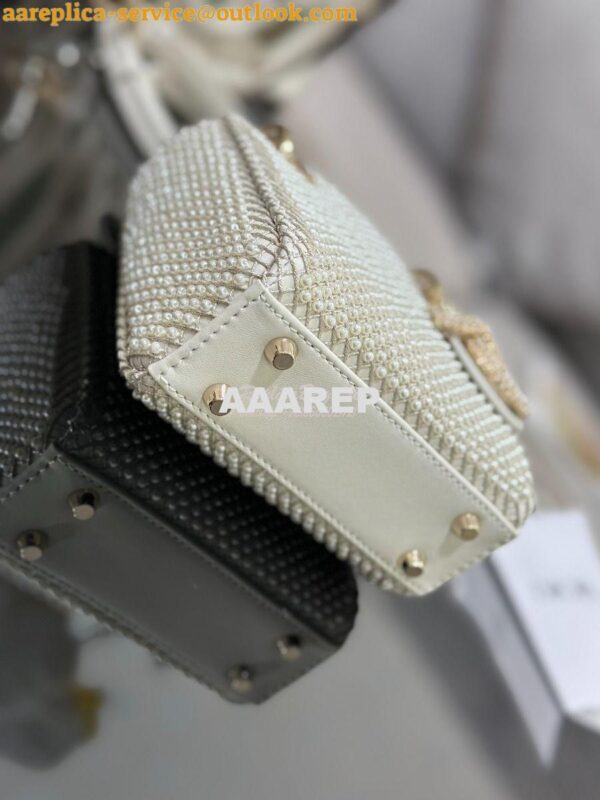 Replica Dior Limited Edition Micro Lady Dior Bag Mini Pearl Embroidery 8