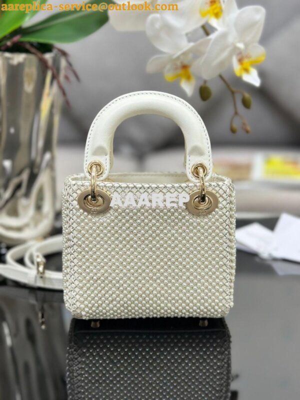 Replica Dior Limited Edition Micro Lady Dior Bag Mini Pearl Embroidery 9