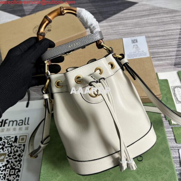 Replica Gucci 724667 Diana Mini Bucket Bag White 5