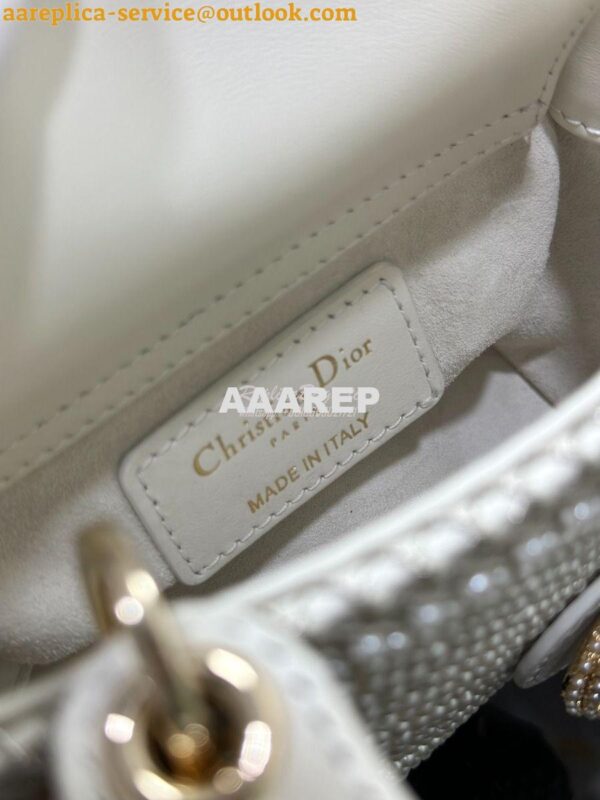 Replica Dior Limited Edition Micro Lady Dior Bag Mini Pearl Embroidery 10