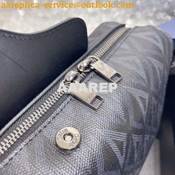 Replica Dior Lingot 22 Bag Black CD Diamond Canvas 1ADPO249 8