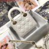 Replica Dior M0505 Mini Dior Lady Bag White Cannage Calfskin with Diamond Motif