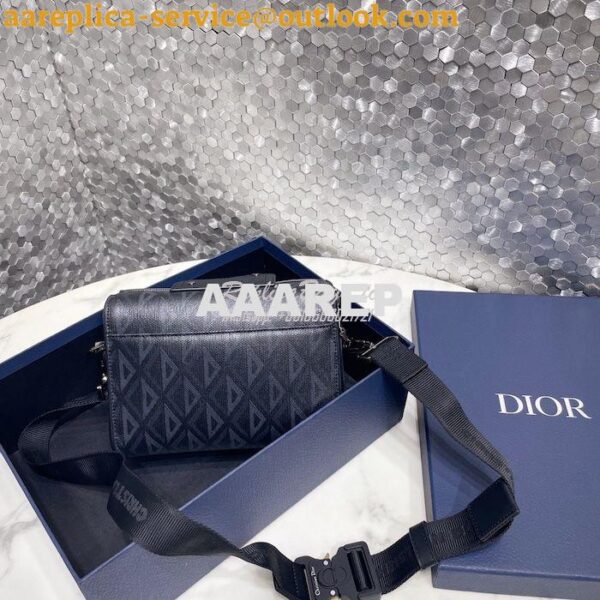 Replica Dior Lingot 22 Bag Black CD Diamond Canvas 1ADPO249 11