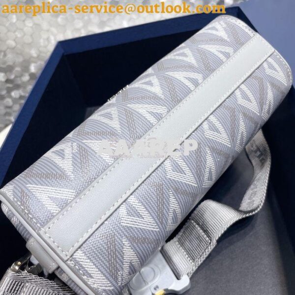 Replica Dior Lingot 22 Bag Gray CD Diamond Canvas 1ADPO249 11