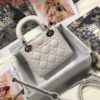 Replica Dior M0505 Mini Dior Lady Bag White Cannage lambskin Gold with Red Logo