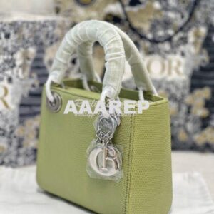 Replica Dior Lizard Leather Mini Lady Dior Bag in Avocado 2